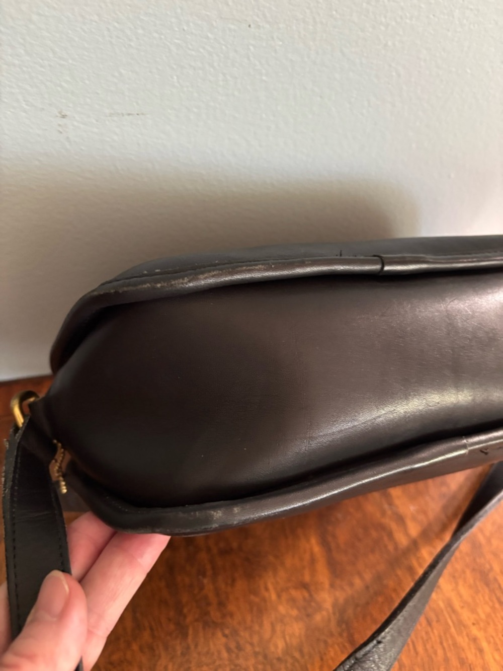 Vintage Coach Lewiston crossbody bag -black glove tanned leather - Picture 5 of 11